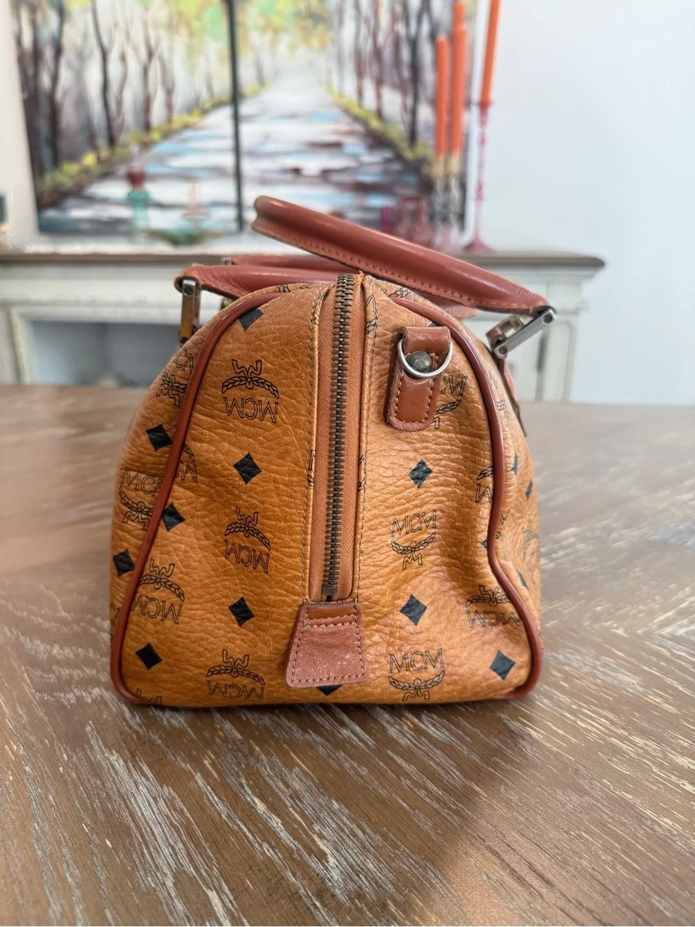 MCM Handbag Brown Leather - Picture 4 of 14